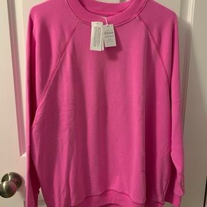 TAGS!! Oversized pink American Eagle crew neck